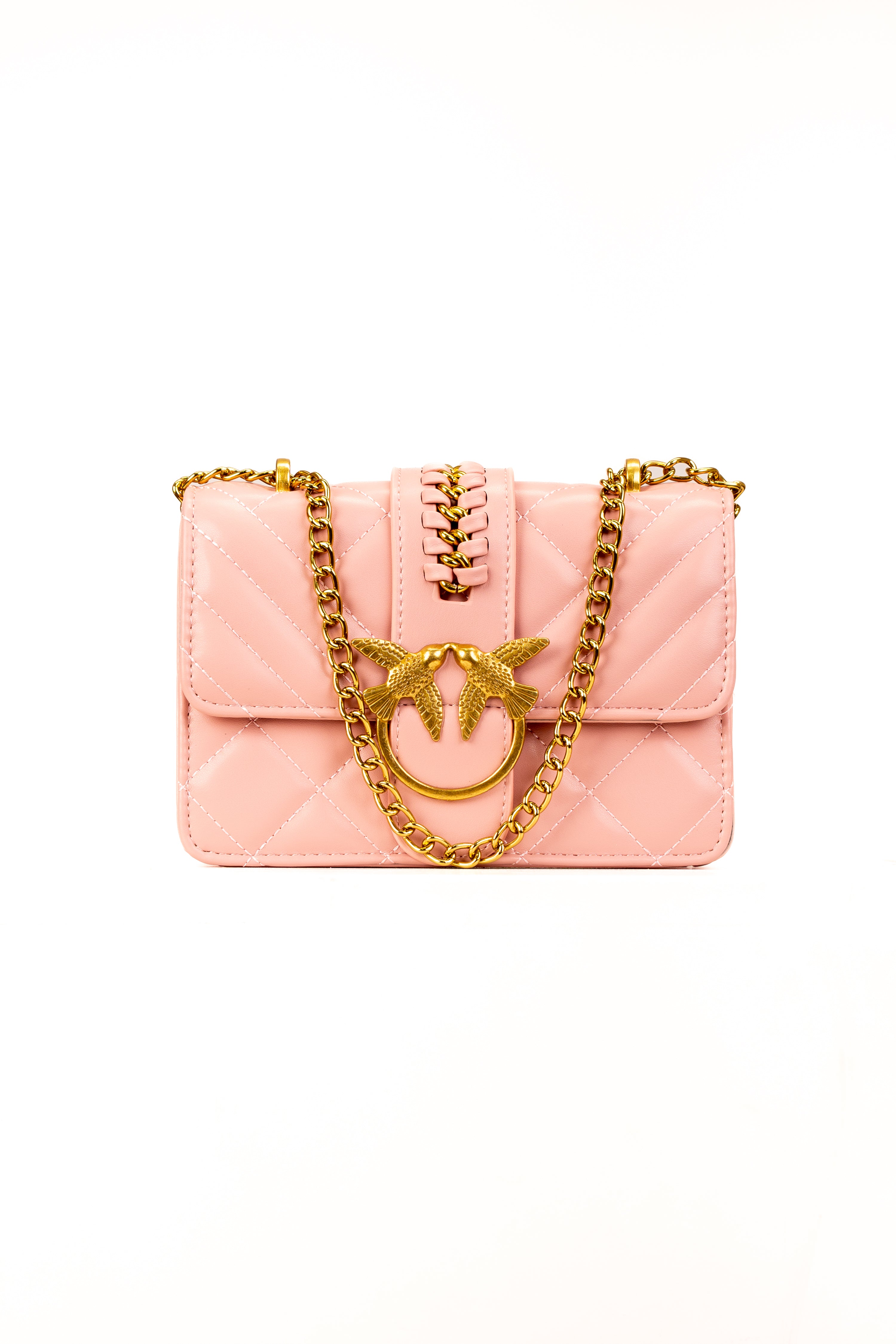 PINKO Love One Micro leather mini bag