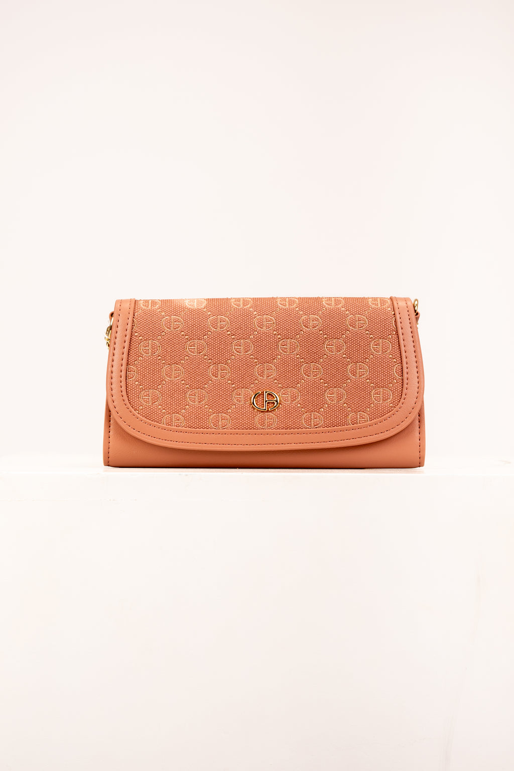 Chrisbella Monogram Texture Crossbody Bag