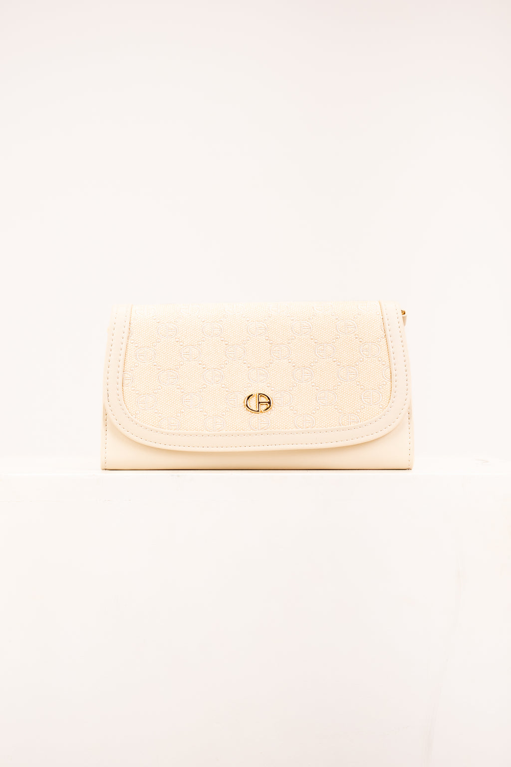 Chrisbella Monogram Texture Crossbody Bag